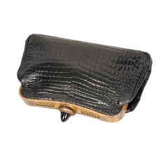 Retro Jacomo Crocodile Clutch