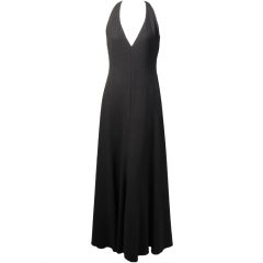 Mollie Parnis Low Back Halter Dress