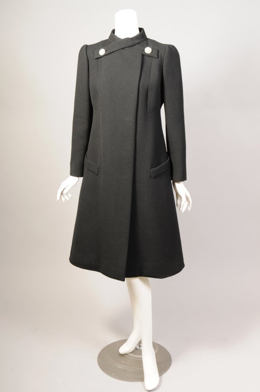 Black Pauline Trigere Evening Coat