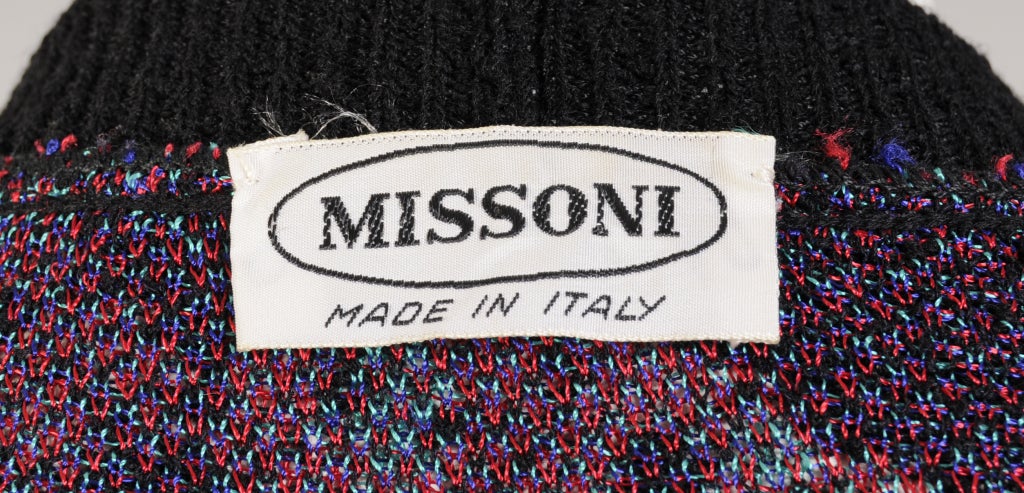 Black Missoni Multi Color Sweater Coat