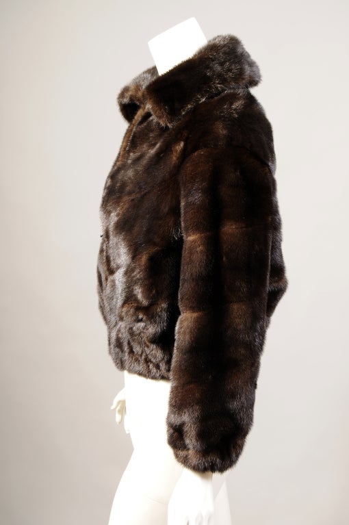 Ben Kahn Horizontal Mink Jacket In Excellent Condition In New Hope, PA