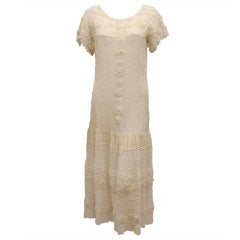 Antique 1920's Irish Lace Dress