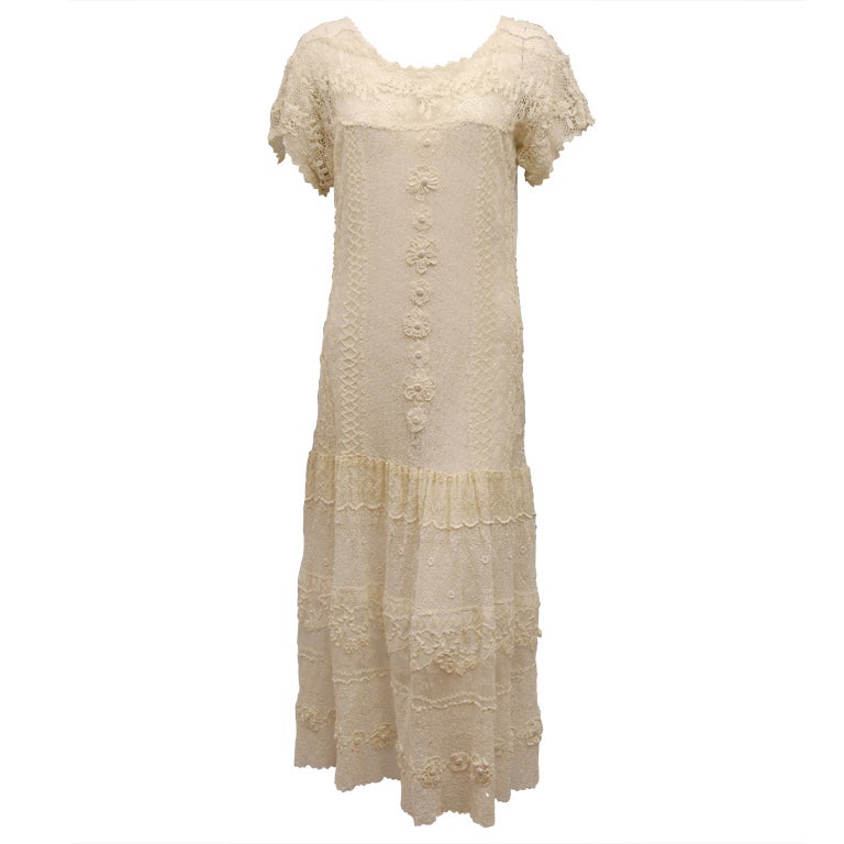 1920's Irish Lace Dress