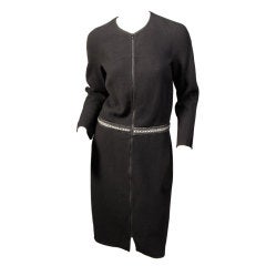 Chado Ralph Rucci Shagreen Trimmed Dress 8