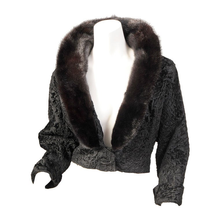 Russian Broadtail and Mink Jacket at 1stdibs