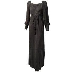 Yves Saint Laurent Russian Collection Soutache Embroidered Dress, 1970s