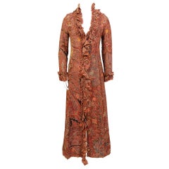 Easton Pearson Contemporary Paisley Coat Dress 8