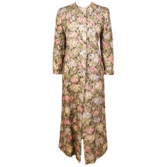 1960's Gold Brocade Evening Coat