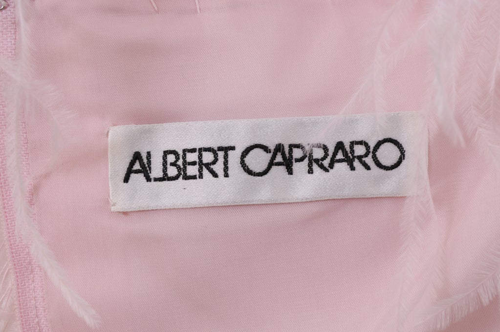 Albert Capraro Feather Trimmed Dress 3