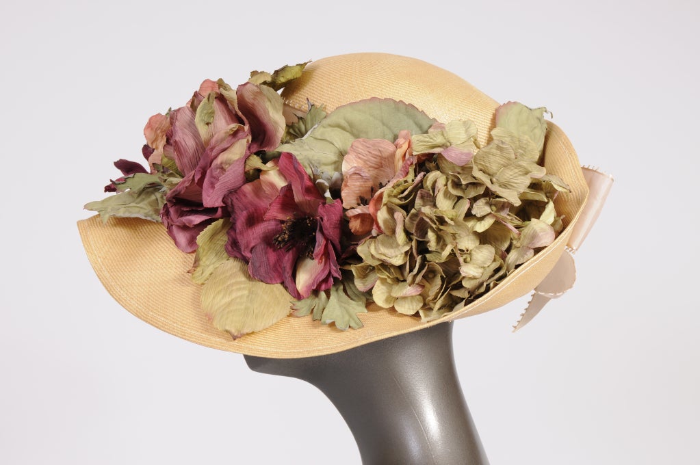 Women's Frank Olive Edwarian Inspired Straw Hat