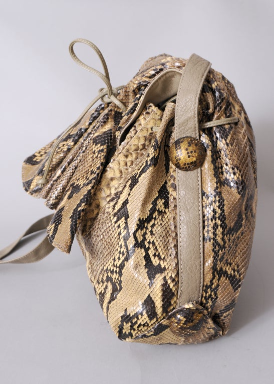 Brown Carlos Falchi Snakeskin Bag