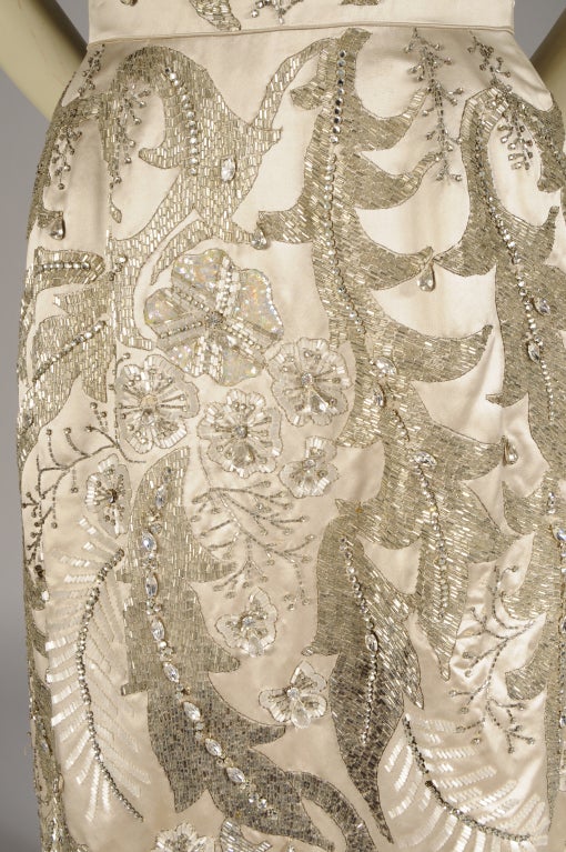 Exceptional 1950's Hand Beaded Gown by James Galanos at 1stDibs