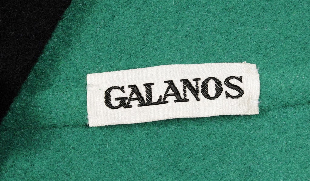 Women's 1970's Galanos Doublefaced Full Length Wool Coat