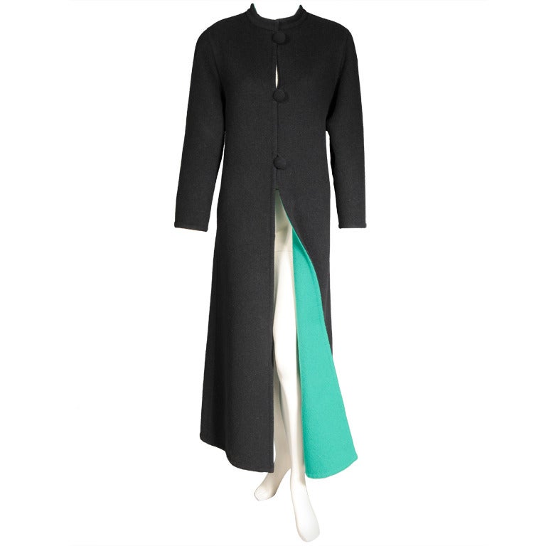 1970's Galanos Doublefaced Full Length Wool Coat