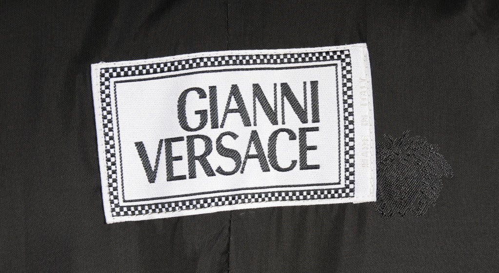 Gianni Versace Supple Black Leather Coat 1