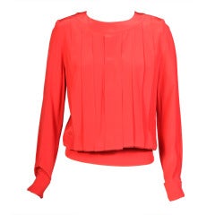 Chanel Pleated Silk Blouse 5