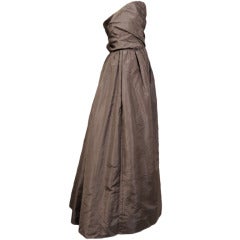Sybil Connolly Haute Couture Mauve Silk Ballgown 6