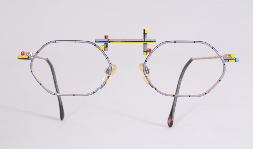 Italian Modernist Eyeglass Frames In Excellent Condition In New Hope, PA