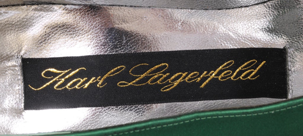 Karl Lagerfeld Silk Shoes, Never Worn In New Condition In New Hope, PA