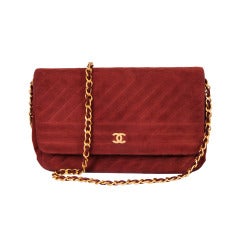 Chanel Quilted Suede Bag