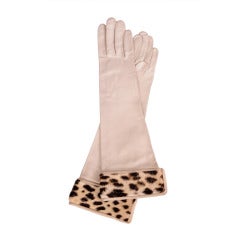 Vintage Leopard & Leather Gloves