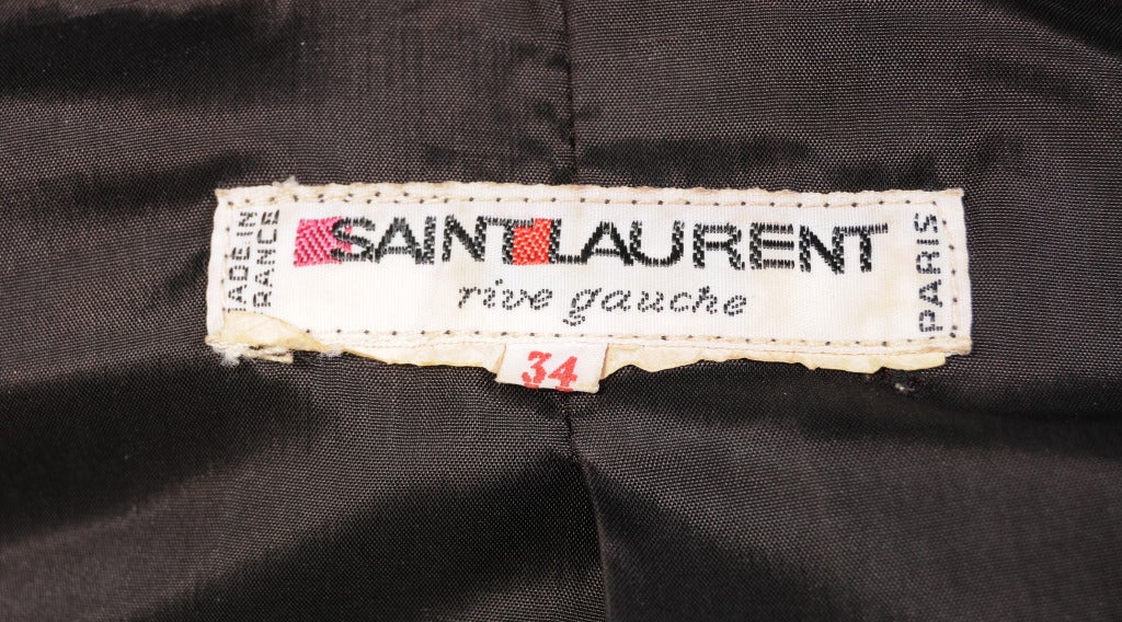 Black Yves Saint Laurent Evening Suit