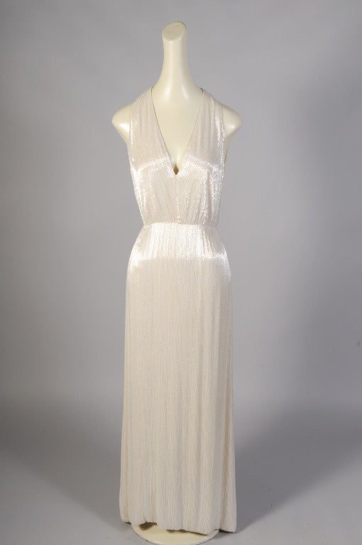 Galanos 1960's Hand Beaded  Evening Gown In Excellent Condition In New Hope, PA