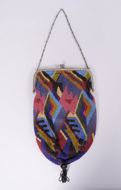 art deco beaded purse