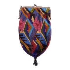 Graphic Art Deco 1920's Flapper Beaded Bag