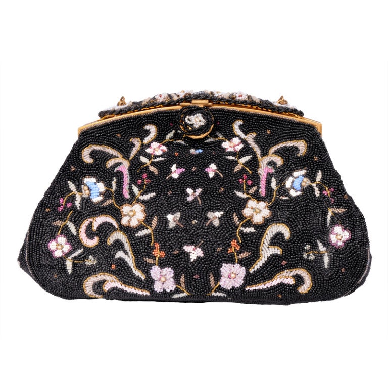 1950's French Beaded Clutch Bag at 1stdibs
