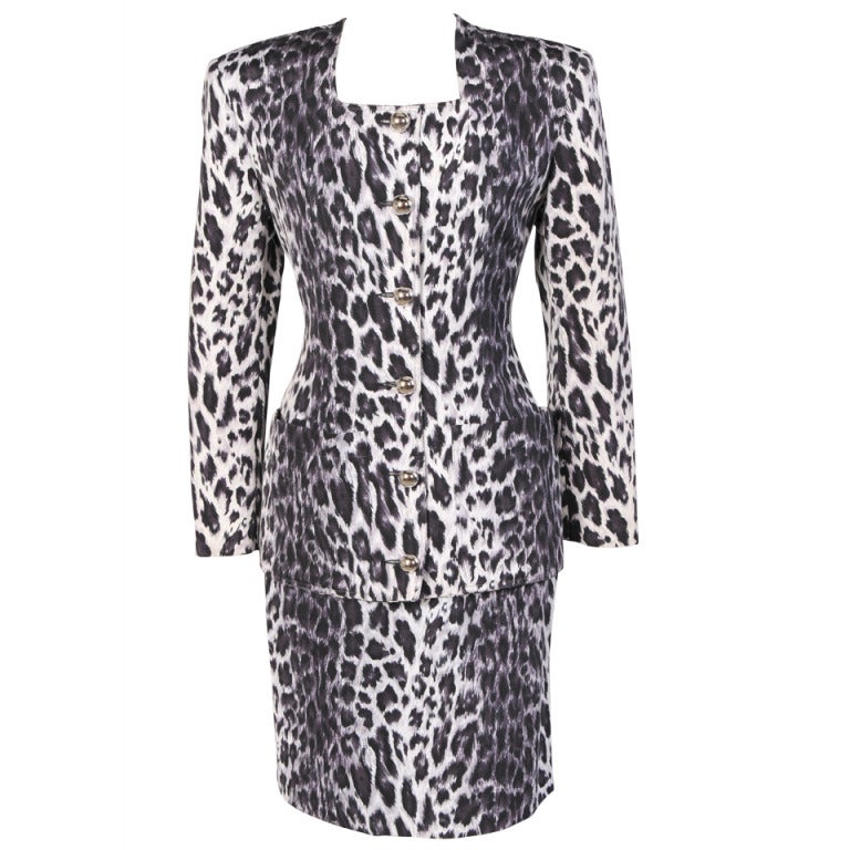 Patrick Kelly Leopard Print Suit