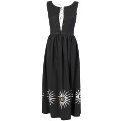 Clodagh, Dublin Embroidered Wool Corset Top Dress