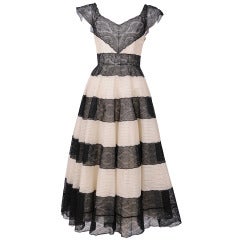Jean Patou 1930's Lace & Tulle Evening Dress 3