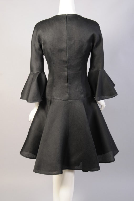 1960's Haute Couture Silk Gazar Cocktail Dress at 1stDibs | silk gazar balenciaga, balenciaga 1960s, balenciaga gazar