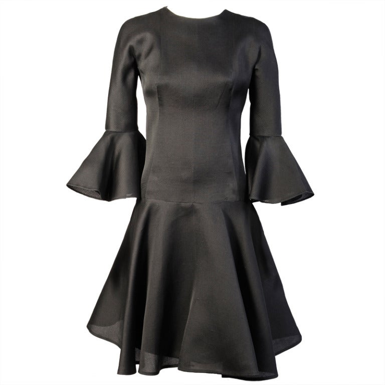 Balenciaga 1960's Haute Couture Silk Gazar Cocktail Dress