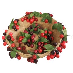 Isabel Canovas Cherry Topped Straw Hat 5