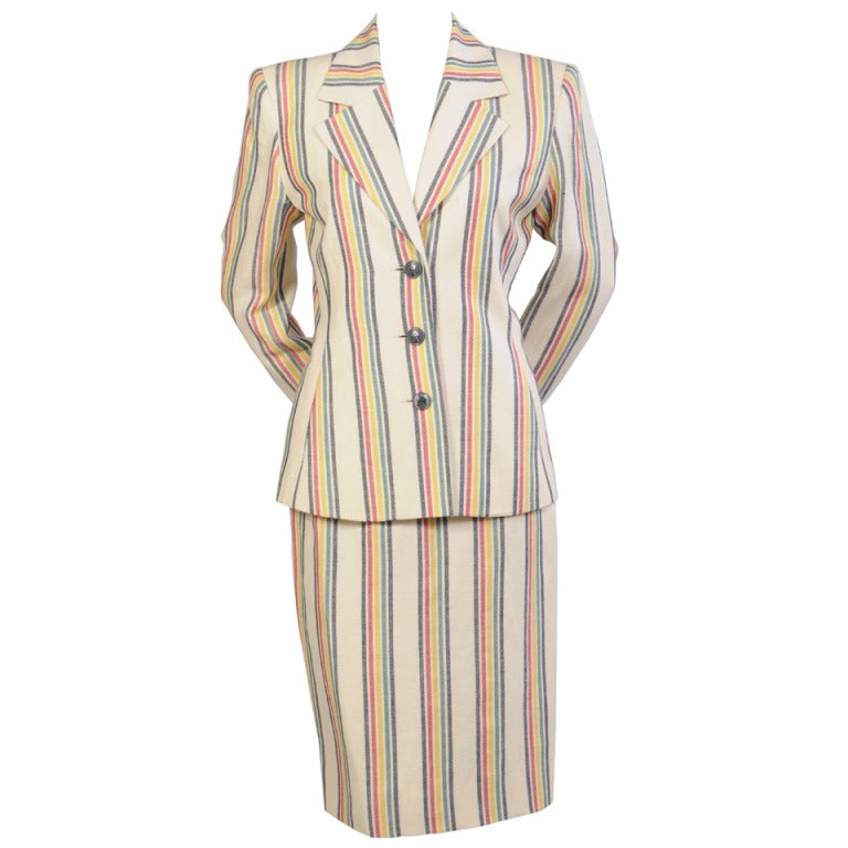 Hermes Striped Suit For Sale at 1stdibs