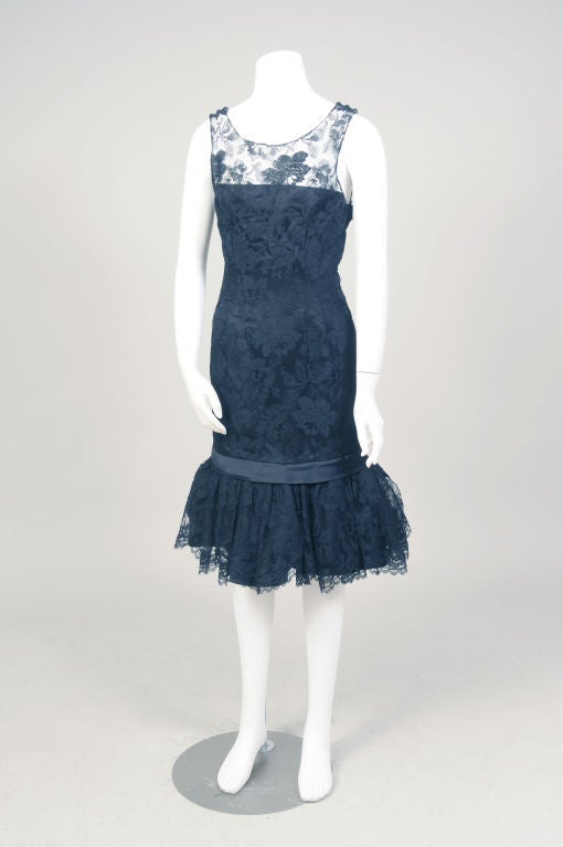 Black Lace Evening Dress