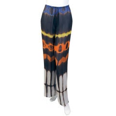 Halston Tie-Dyed Chiffon Pants