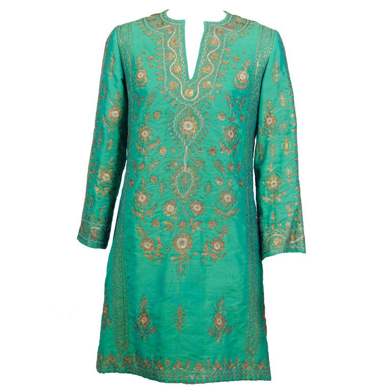 Gold Metallic Embroidered Tunic