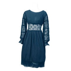 Vintage Cotton and Lace Fiesta Dress