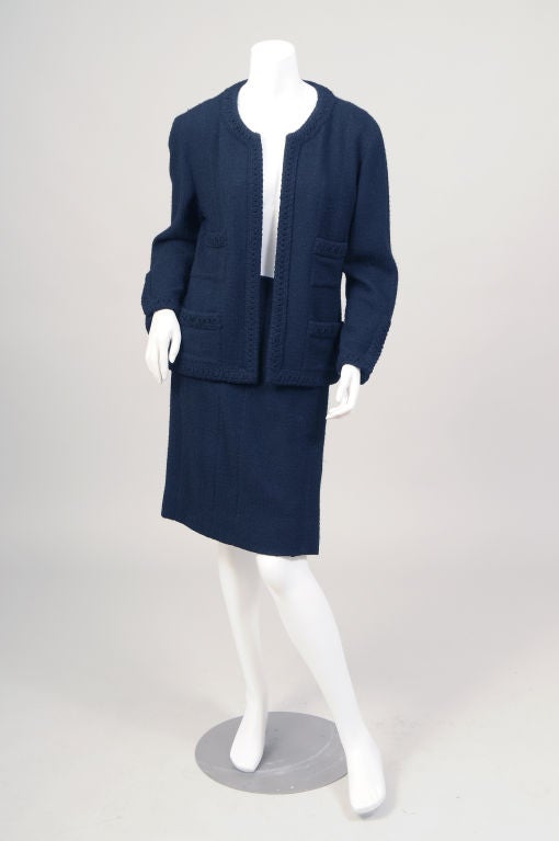 Chanel Wool Boucle Suit at 1stdibs
