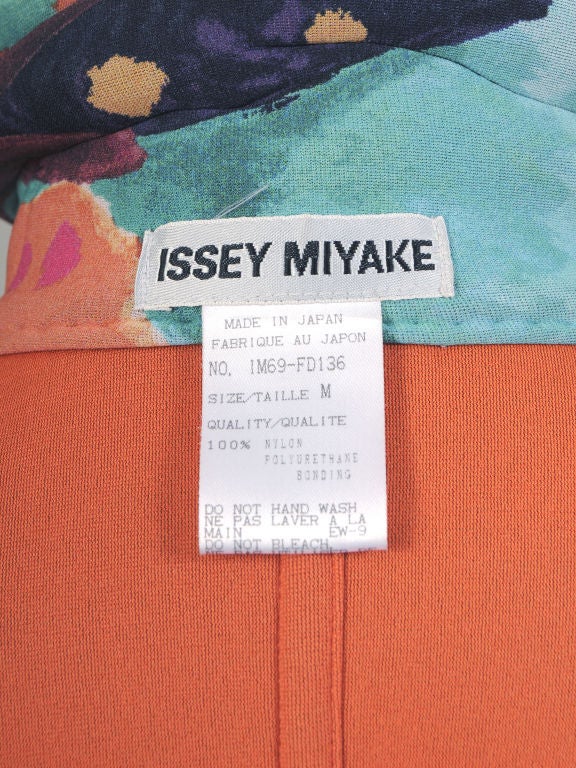 Issey Miyake Brightly Colored Zip Front Jacket and Pants  4