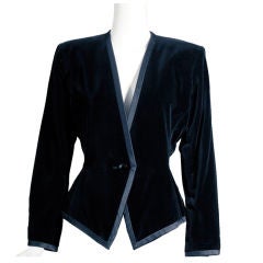 Vintage Yves Saint Laurent Satin Trimmed Jacket