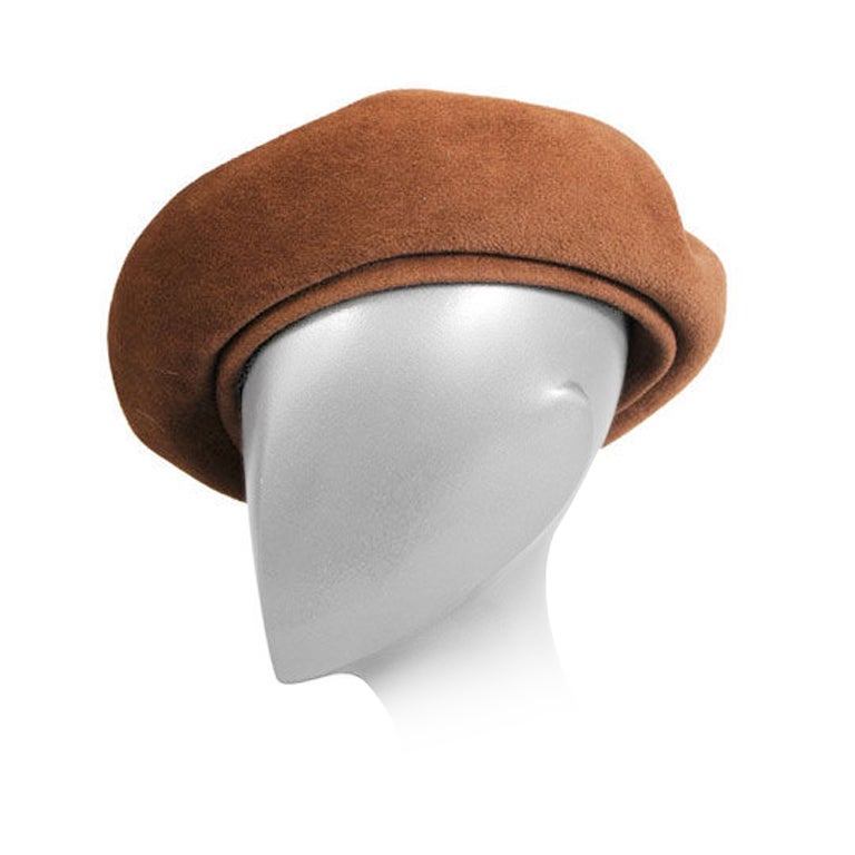 Chanel Brown Wool Beret