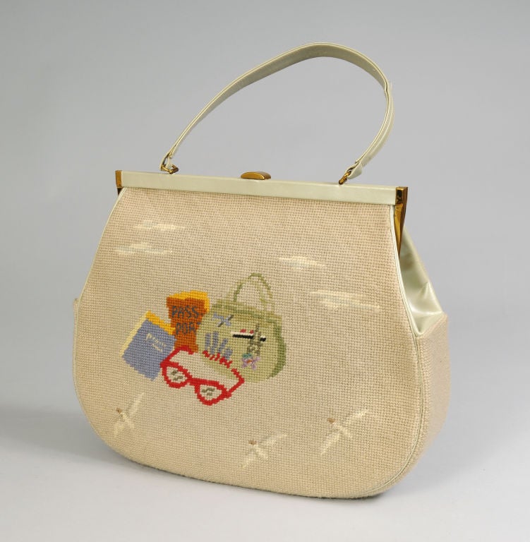 Women's Needlepoint Bon Voyage Bag