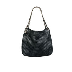 Vintage Chanel Large Woven Leather  Bag