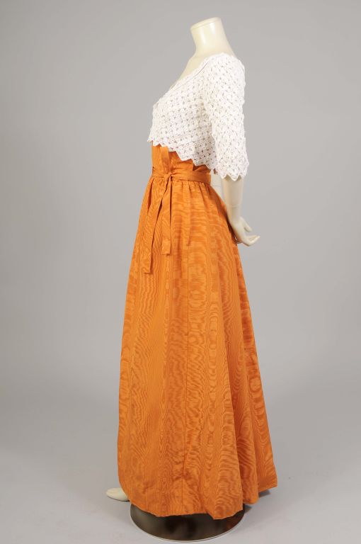 Sybil Connolly Irish Lace & Silk Evening Dress 3
