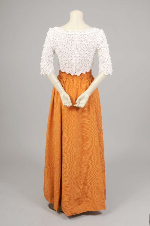 Women's Sybil Connolly Irish Lace & Silk Evening Dress