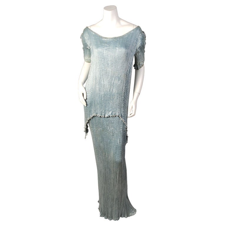 Fortuny Peplos Dress And Belt At 1stdibs Fortuny Peplos Dress And Belt For